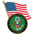 U.S. Flag and Army Emblem Lapel Pin Eagle Emblems (P62575) Main Image
