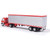 1:64 1950 Kenworth Bullnose - Red and White with vintage chrome trailer Alt Image 3
