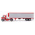 1:64 1950 Kenworth Bullnose - Red and White with vintage chrome trailer Alt Image 7