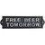 Free Beer Tomorrow Cast Iron Wall Sign Iron and Blossom (58028) Main Image