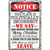 Notice This Place Is Politically Incorrect Metal Sign Lone Star Art Main Image