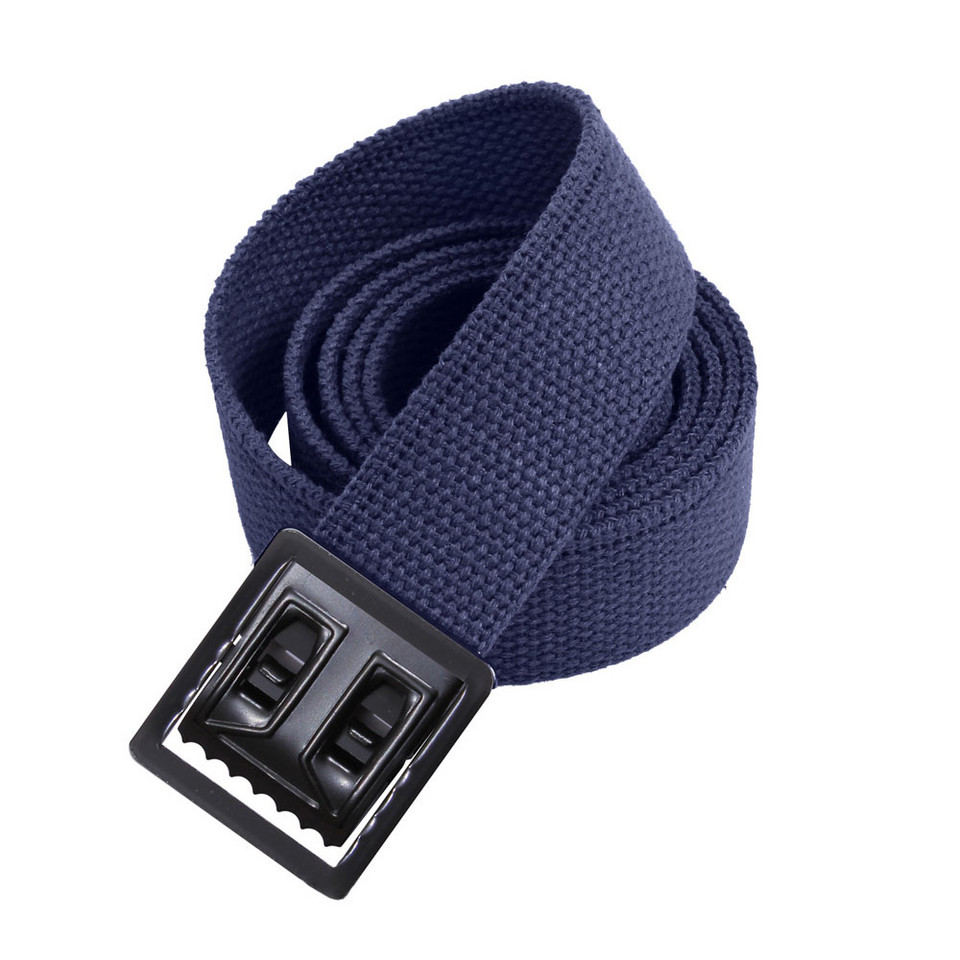 Web Belt With Open Face Buckle - Navy Blue Main Image