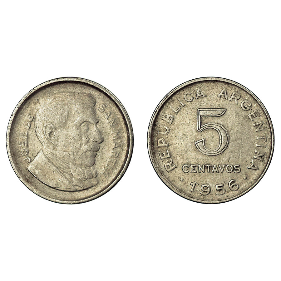 1950s Argentina 5 Centavos Coin Main Image