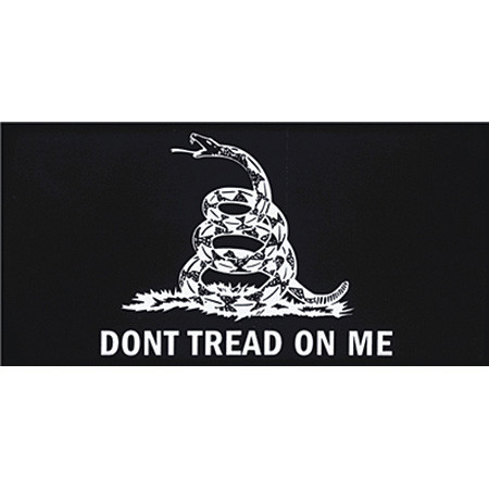 Gadsden Black/White Flag Bumper Sticker Main Image