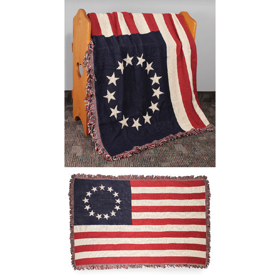 U.S. "Betsy Ross" Flag Woven Blanket Main Image