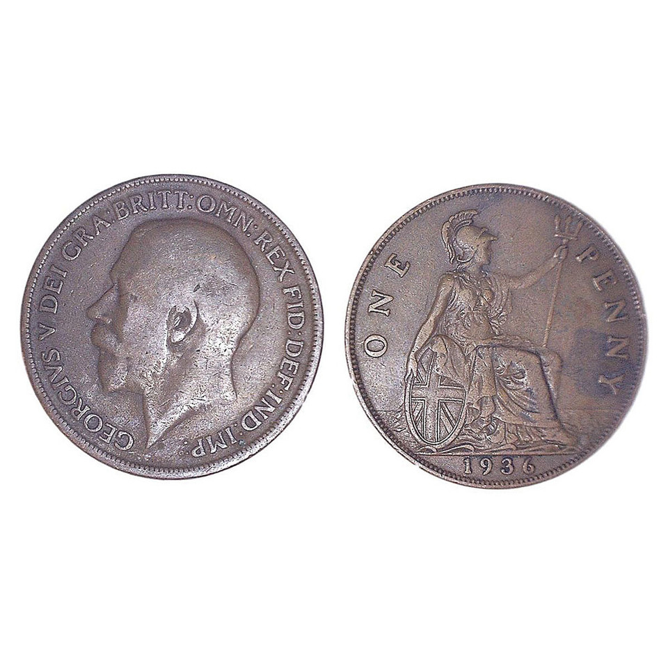 1911-1936 British George V Penny Main Image