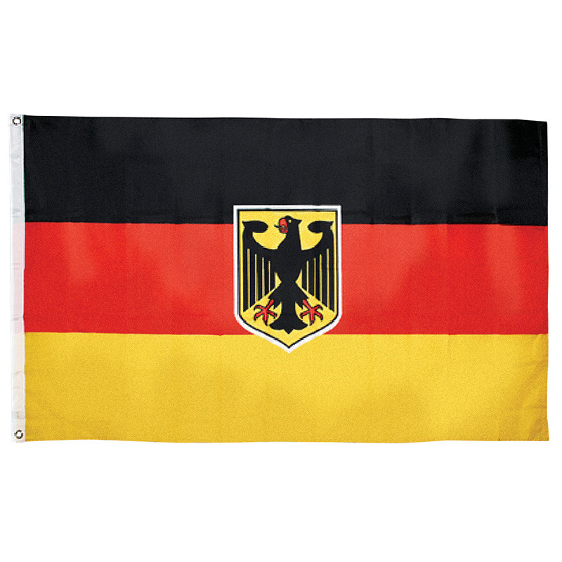 German Flag with Coat of Arms Main Image