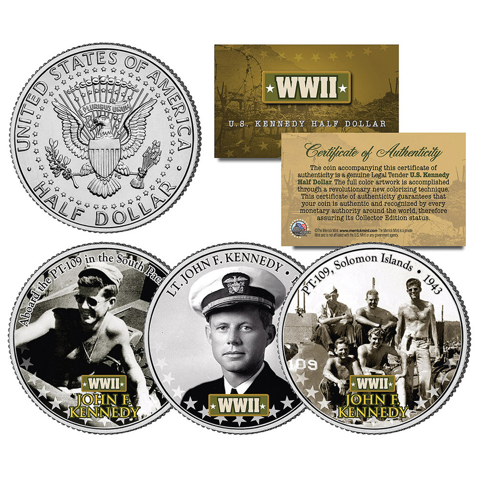 3-Coin Set: Kennedy PT-109 Half Dollars Main Image