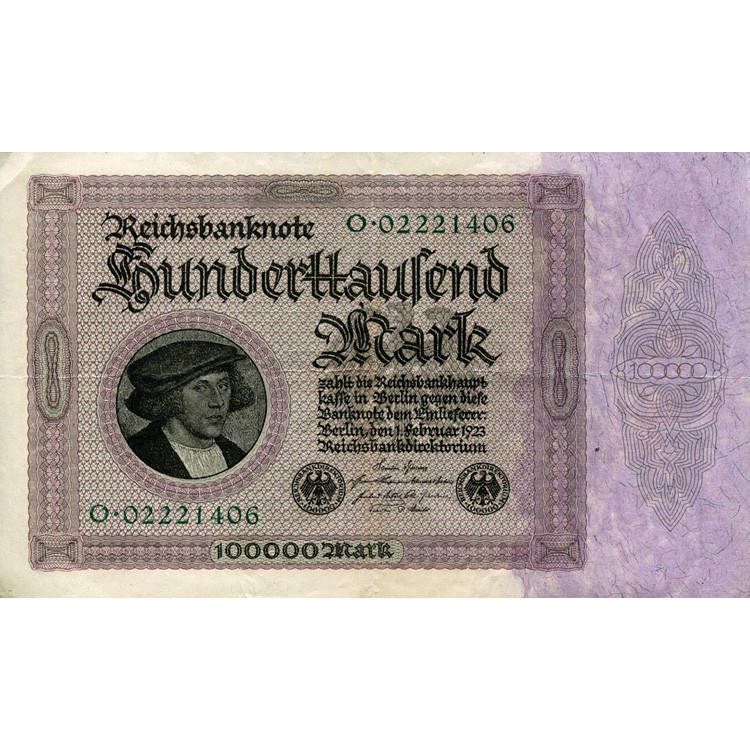 German 100,000 Mark Note Main Image