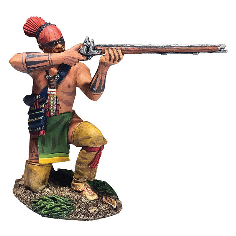Native Warrior Kneeling Firing 1/30 Figure Main Image