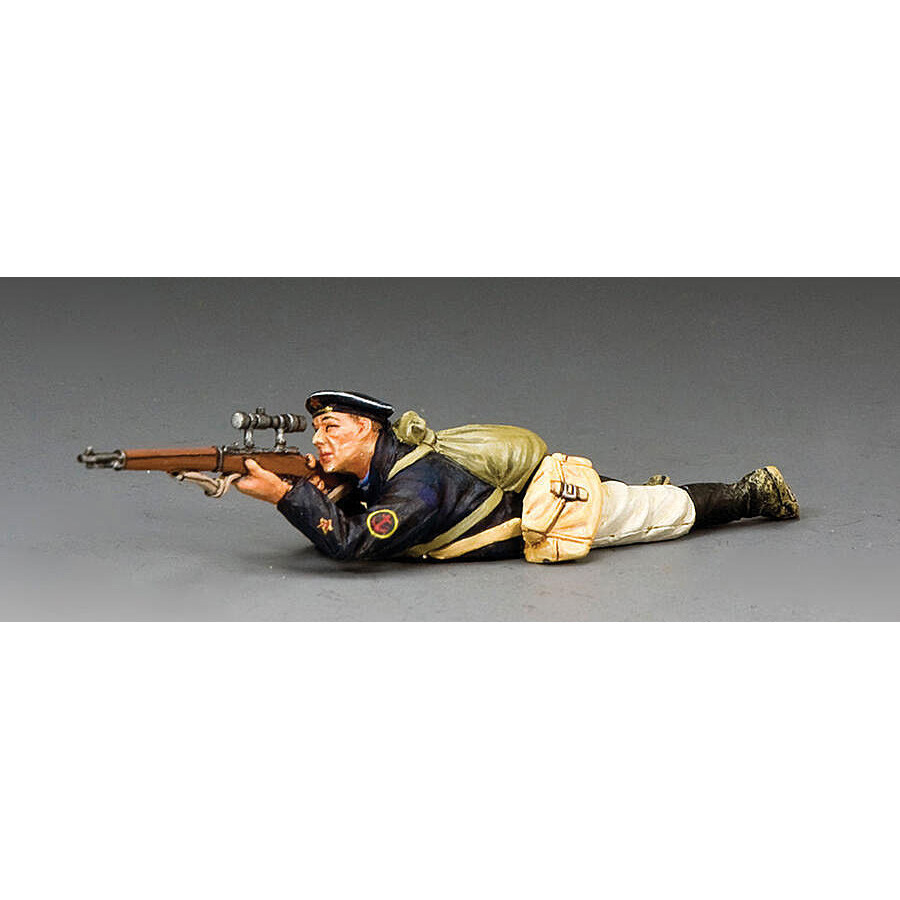 Red Navy Lying Prone Sniper 1/30 Figure Main Image