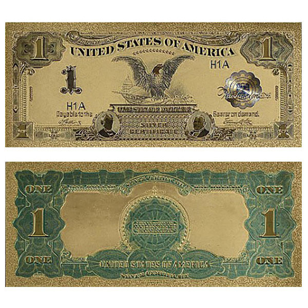 1899 $1 Black Eagle Gold Foil Note Main Image
