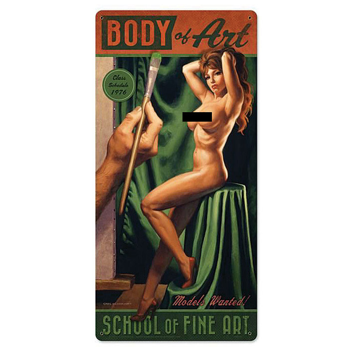 Body of Art Nude Metal Sign Main Image