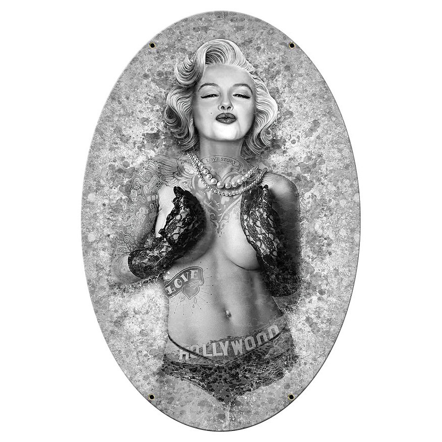 Modern Marilyn Kiss Metal Sign Main Image