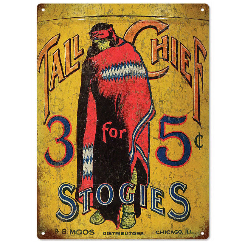 Tall Chief Cigar Metal Sign Main Image