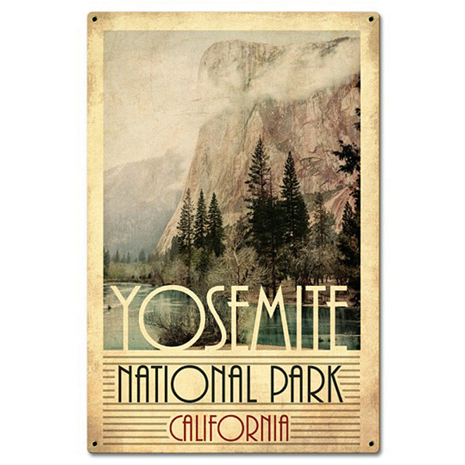 Yosemite National Park Metal Sign- 12" x 18" Main Image