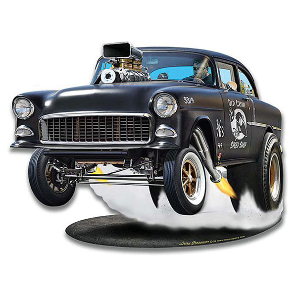 Bad Ass Gasser Cutout Metal Sign Main Image
