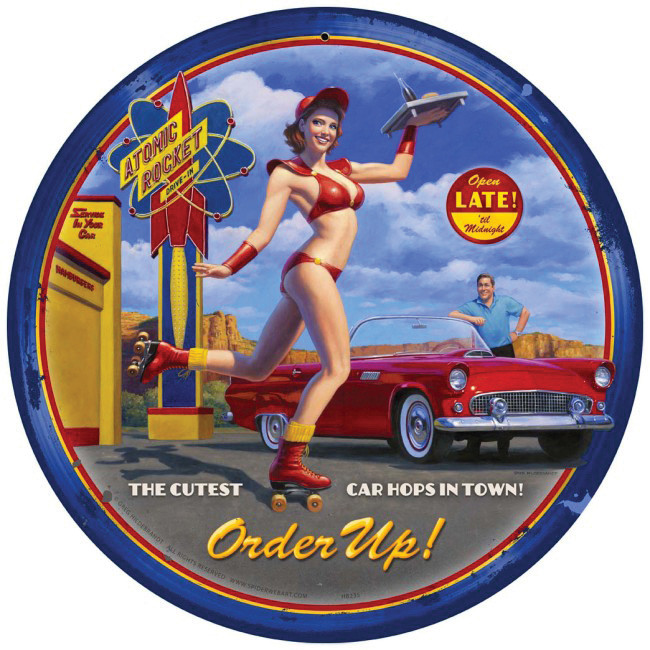 Car Hop Metal Sign Main Image
