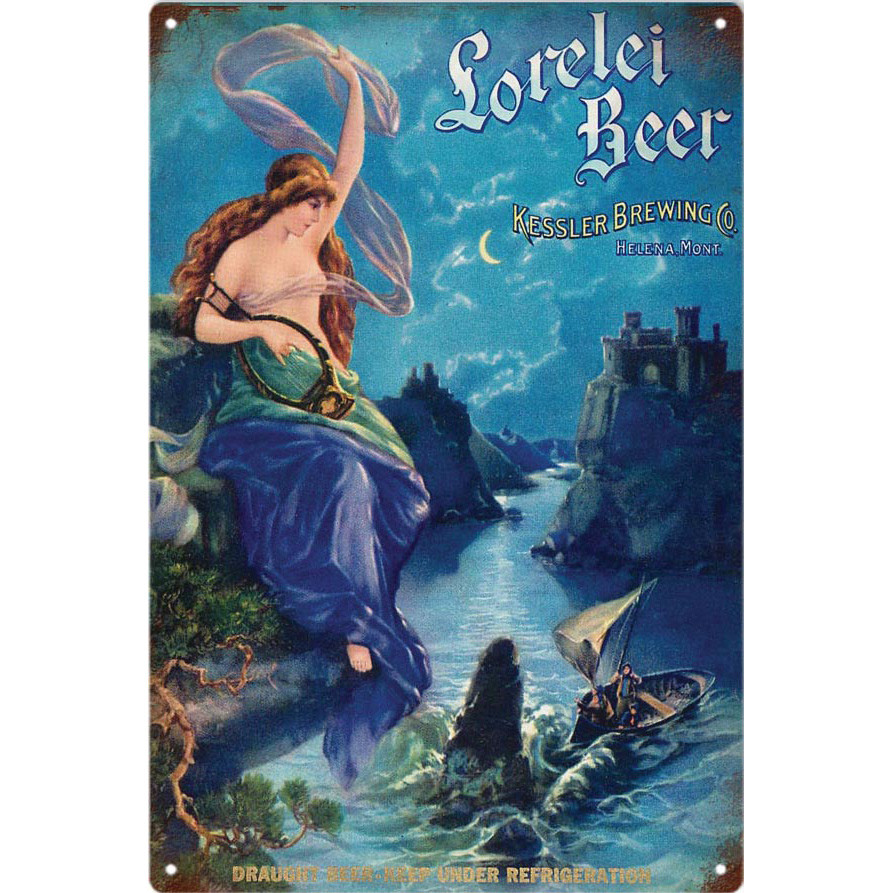 Lorelei Beer Metal Sign Main Image