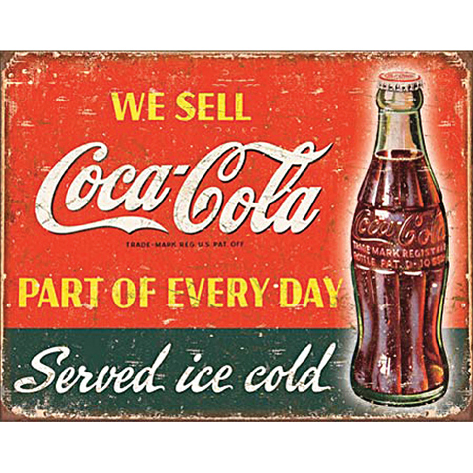 We Sell Coca-Cola Metal Sign Main Image