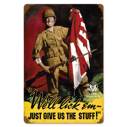 We'll Lick 'Em Metal Sign Main Image