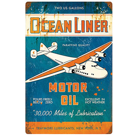 Ocean Liner Motor Oil Metal Sign Main Image