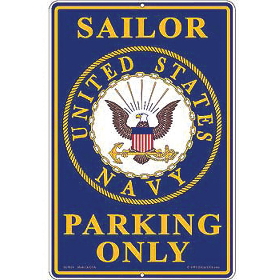 U.S. Navy Logo Sailor Parking Only Sign 12x18 Main Image