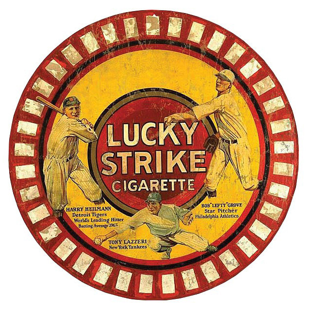 Lucky Strike Cigarette - Round Metal Sign Main Image