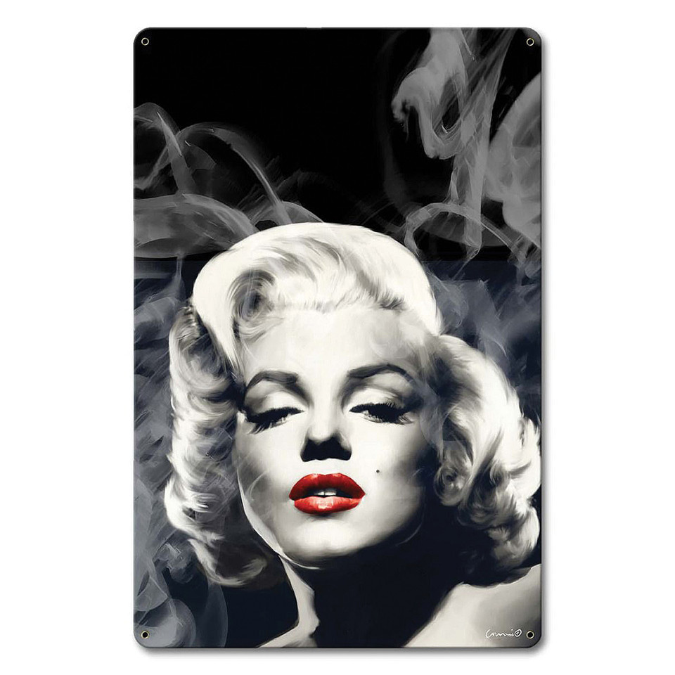 Marilyn Monroe Smoky Metal Sign Main Image
