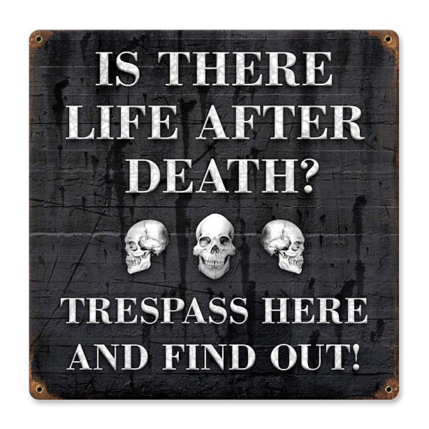 Is There Life After Death...Metal Sign Main Image
