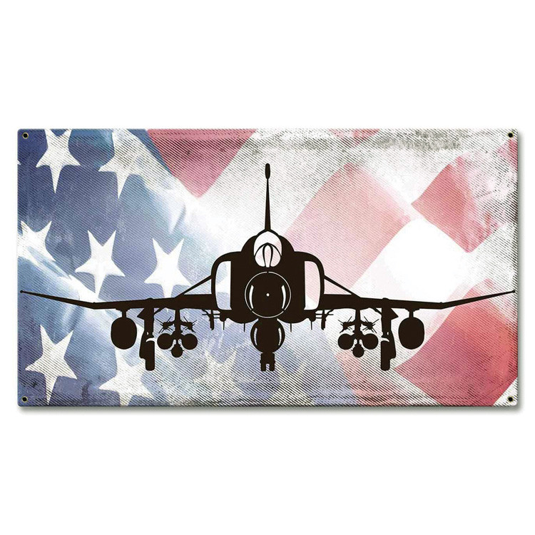 F-4 Phantom II U.S. Flag Metal Sign Main Image