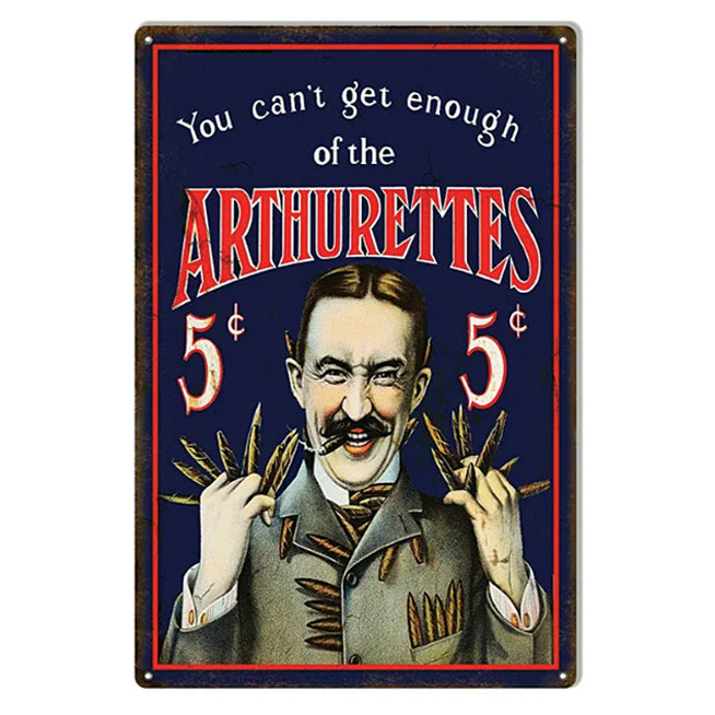 Aurthurettes Cigars Metal Sign Main Image