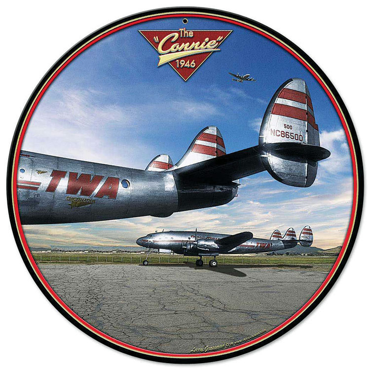 Connie 2 Round Metal Sign Main Image