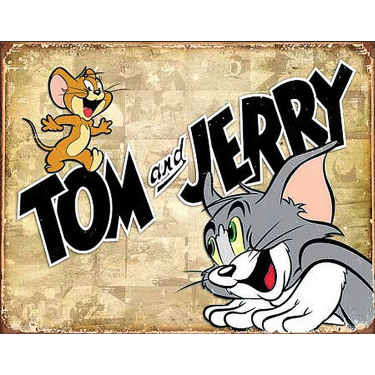 Tom and Jerry Metal Sign Main Image