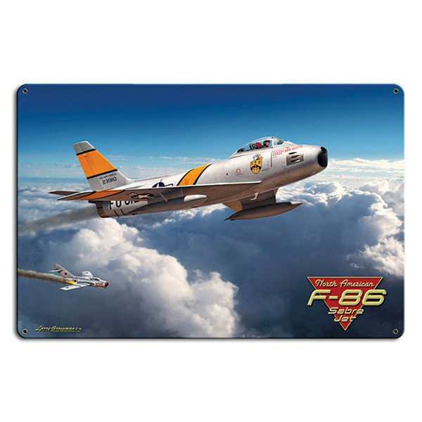 F-86 Sabre Jet Metal Sign Main Image