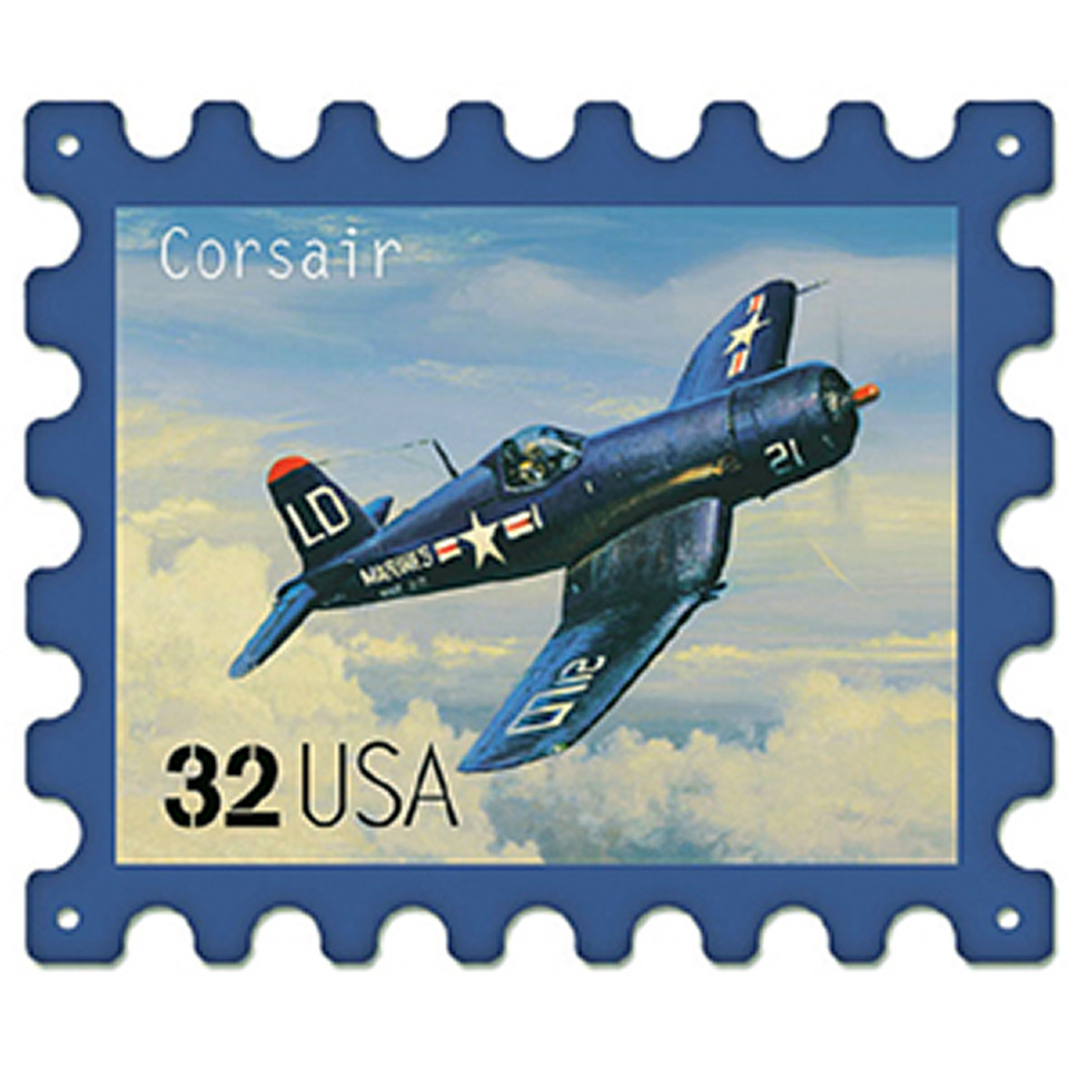 F4U Corsair "Postage Stamp" Metal Sign Main Image