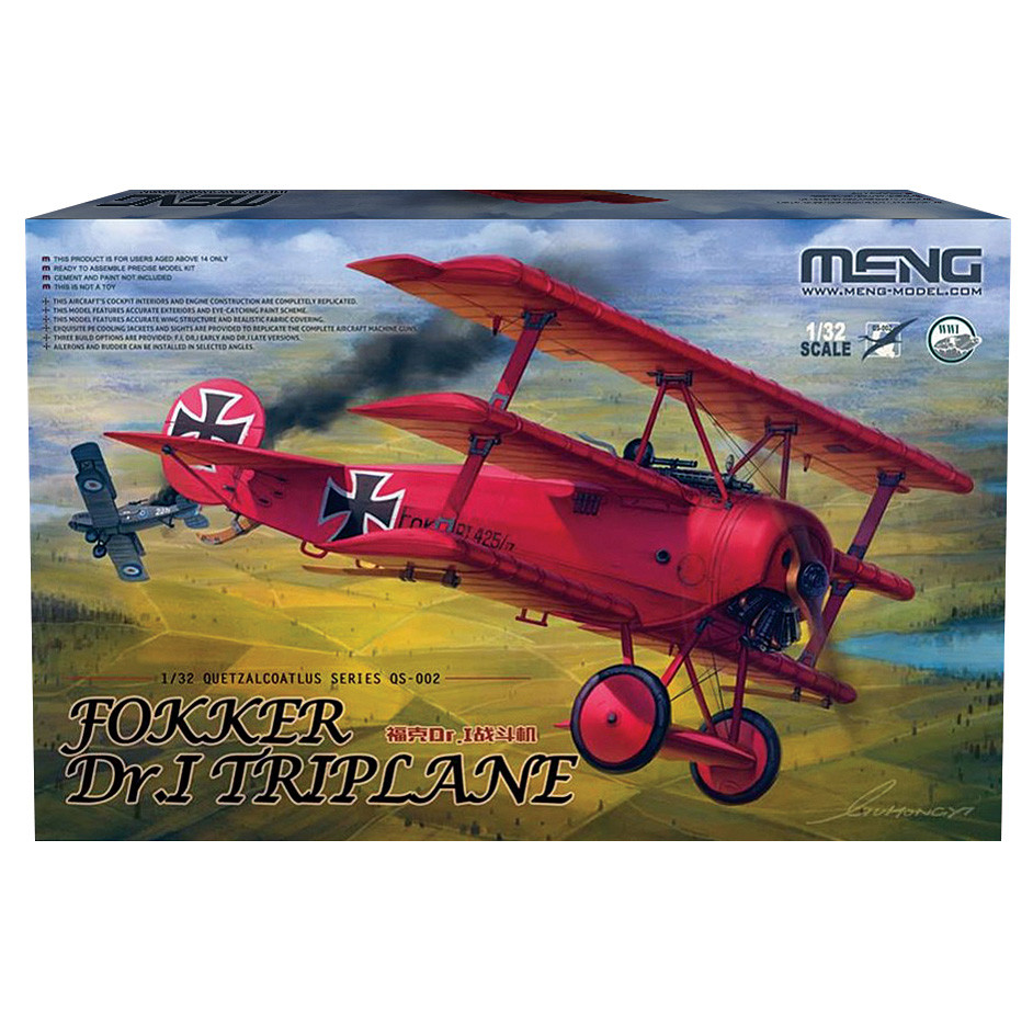 Fokker Dr. I Triplane Red Baron 1/32 Kit Main Image