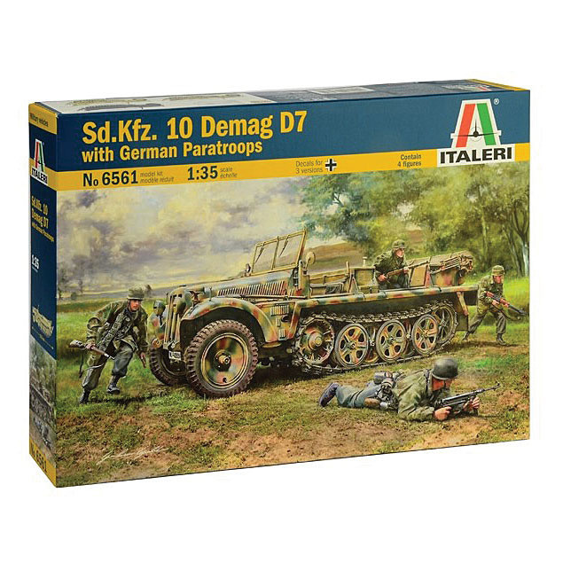 Sd. Kfz. 10 Demag D7 with German Paratroopers 1/35 Kit Main Image
