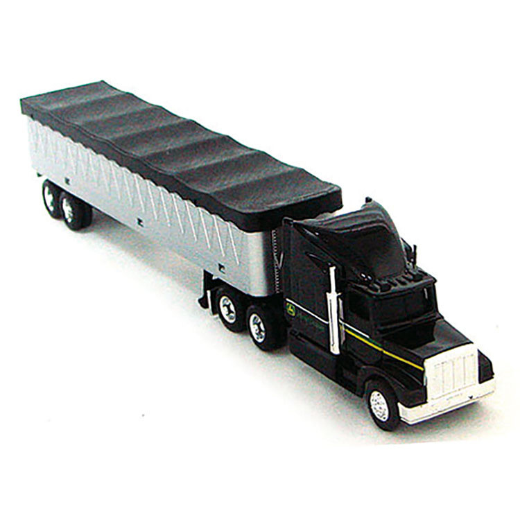 John Deere Semi Tractor & Grain Trailer 1/64 Die Cast Model Main Image