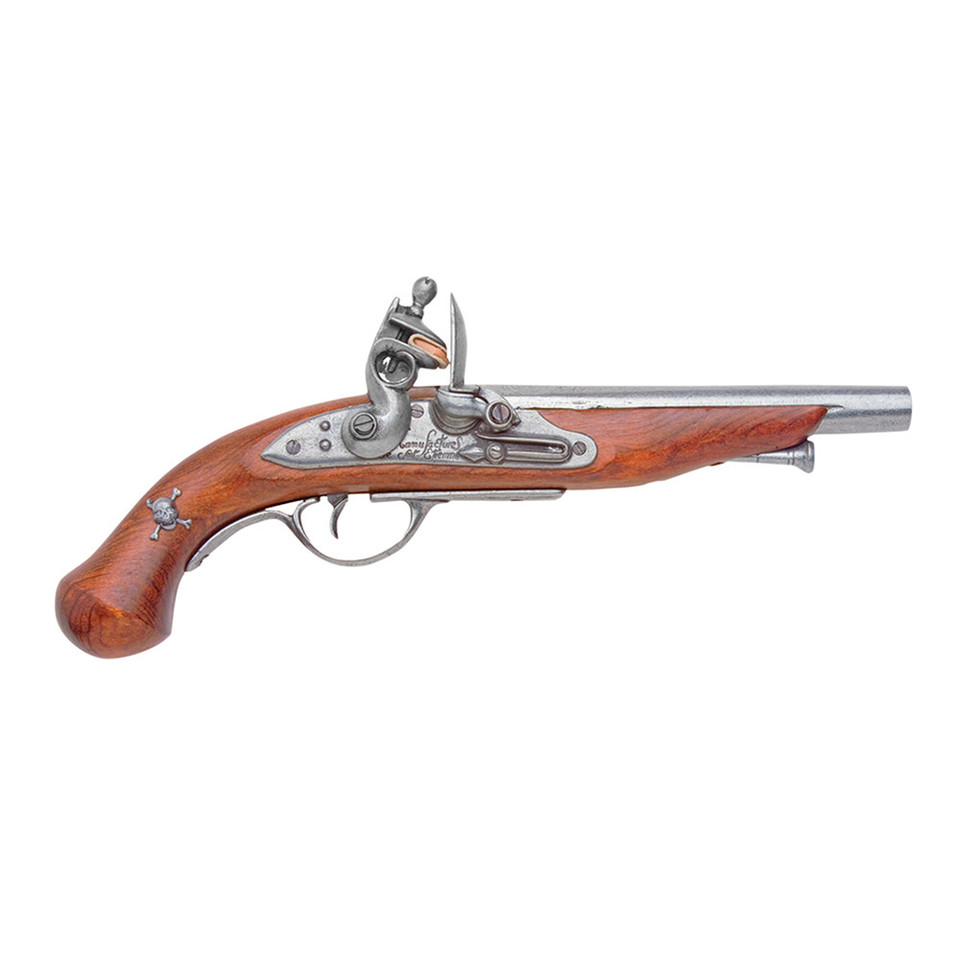 Pirate Flintlock Pistol - Antique Gray Finish Main Image