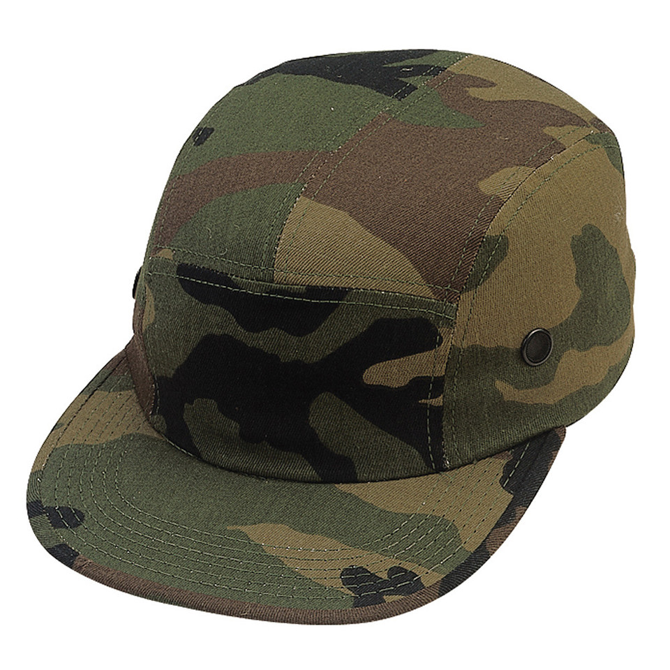 Military Street Cap - Woodland Camo Main Image