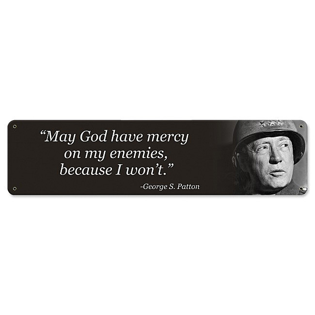 God Have Mercy Patton Metal Sign Main Image