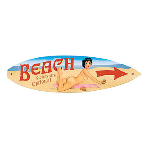 Nude Beach Metal Sign Main Image