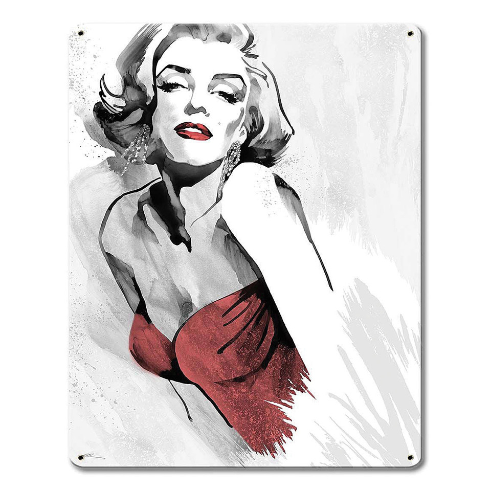 Marilyn Monroe Sketch Metal Sign Main Image