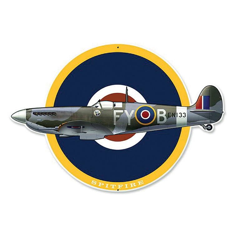 Spitfire Plasma Metal Sign Main Image