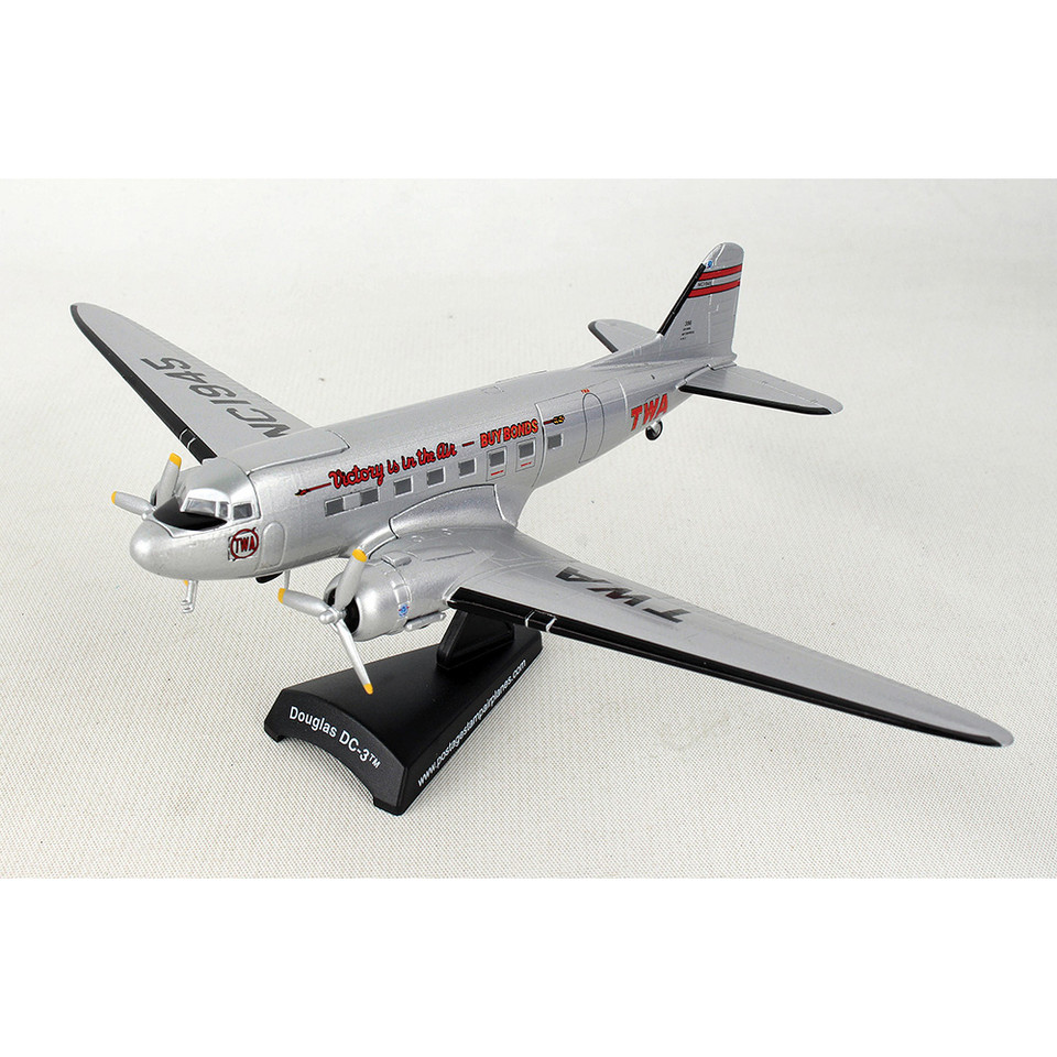 DC-3 1/144 Die Cast Model - Trans World Airlines, NC1945 Main Image