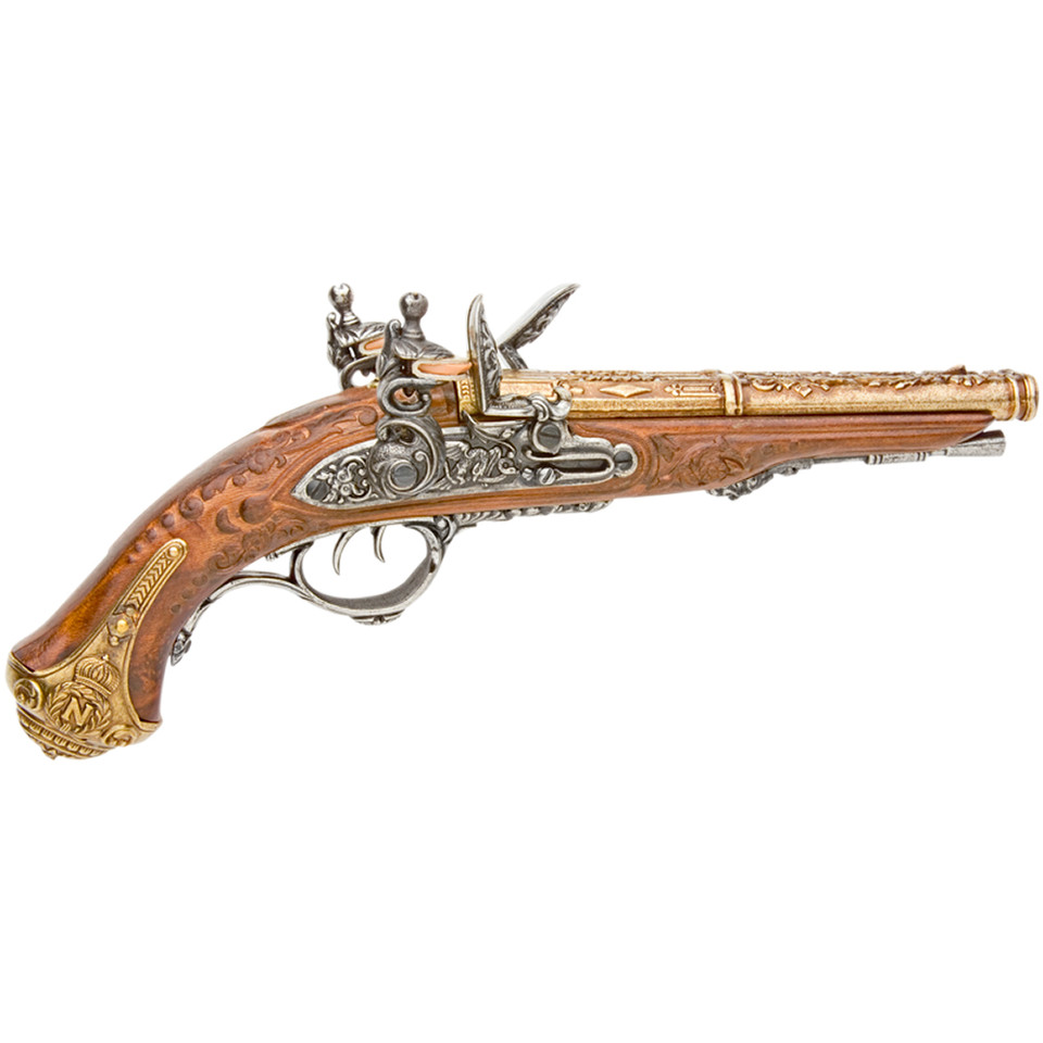Denix Colonial Napoleon Double Barrel Replica Flintlock Pistol Main Image
