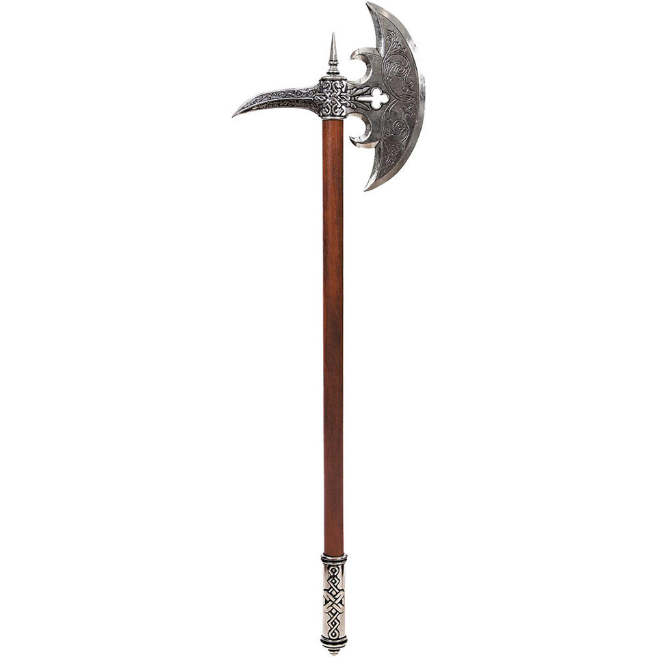 16th Century German Battle Axe Nickel Finish Main Image