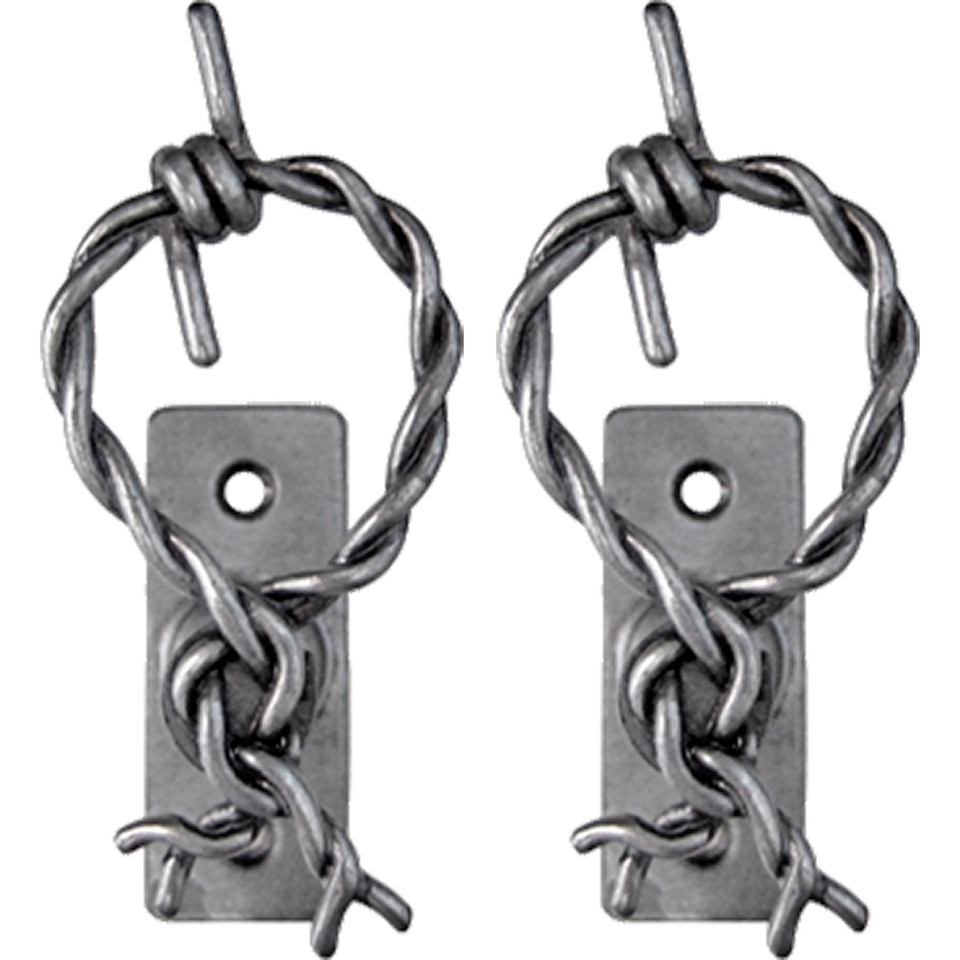 Barbed Wire Gun Hangars, Antique Gray Finish Main Image