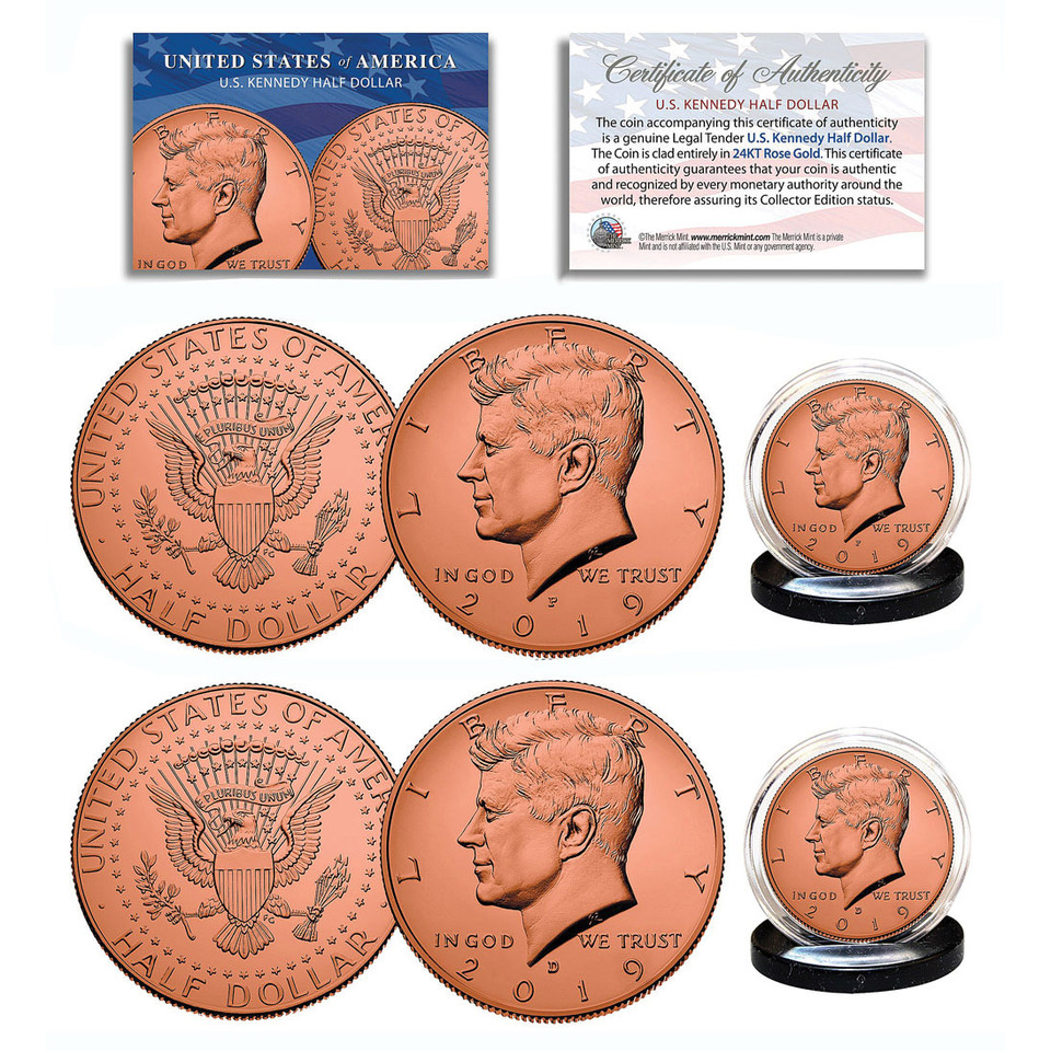 2-Coin Set: 2019 JFK Half Dollars - Rose Gold Main Image